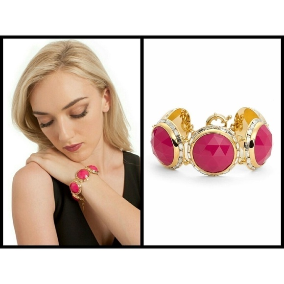 💕TRINA TURK💕 Large Round Bezel Set Dome Bracelet - Picture 1 of 8